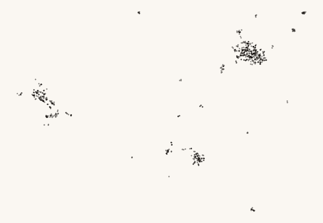 Mapa de puntos: las 800 cafeterías de Colima